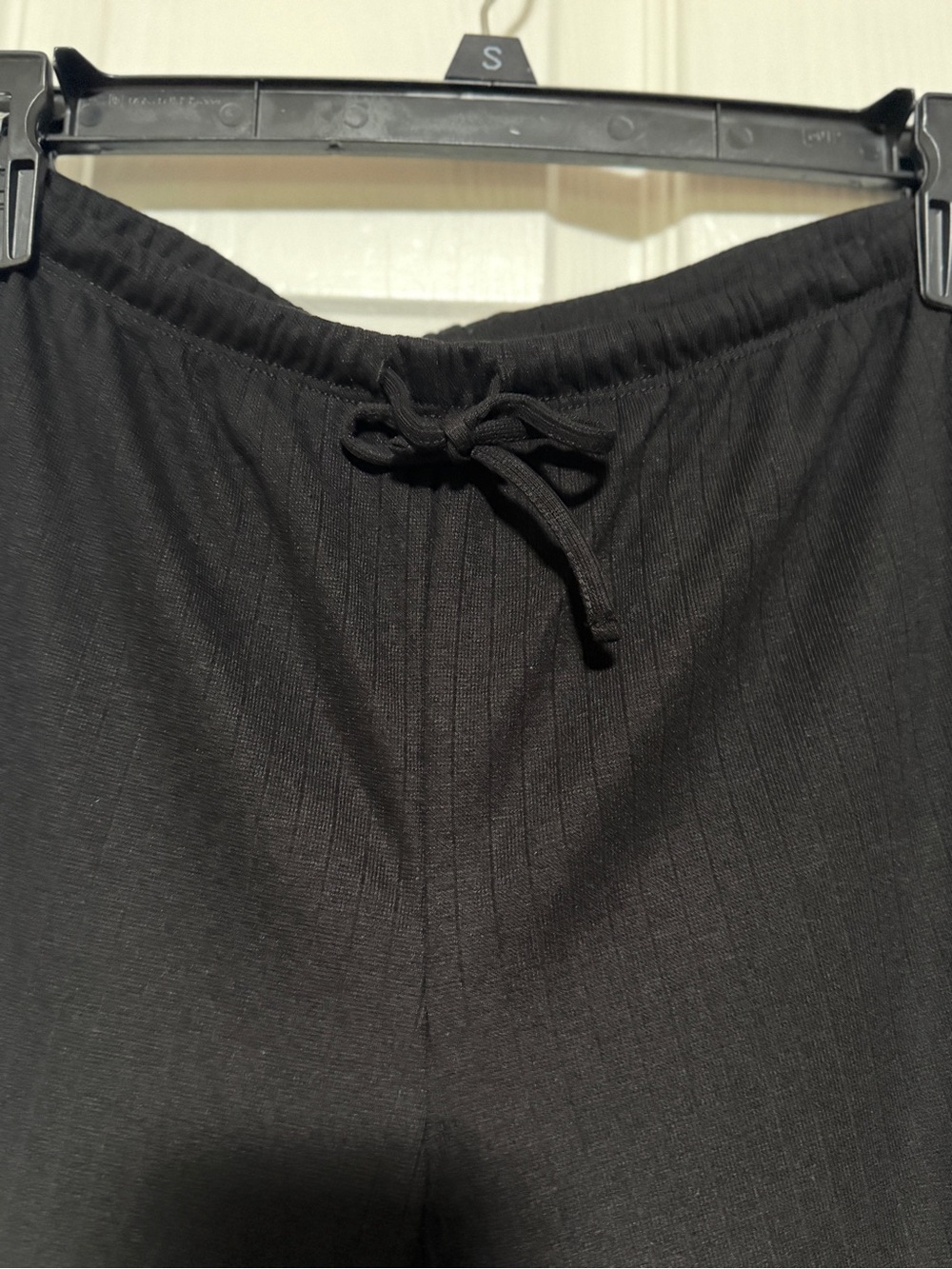 H&M Black Ribbed Drawstring Sweatpants